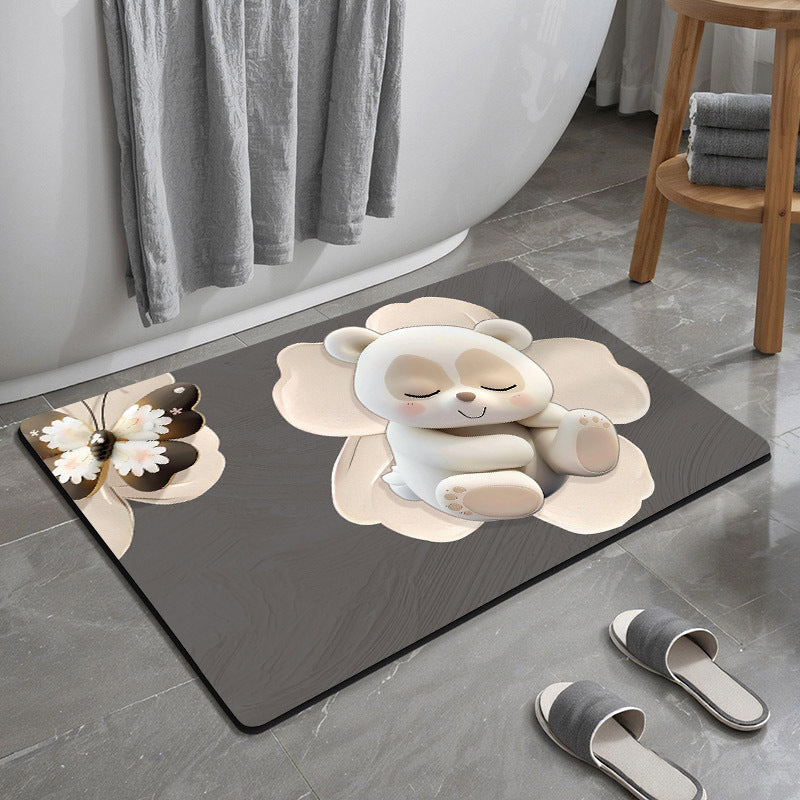 Mermaid-Themed Memory Foam Bath Mat Kalsten
