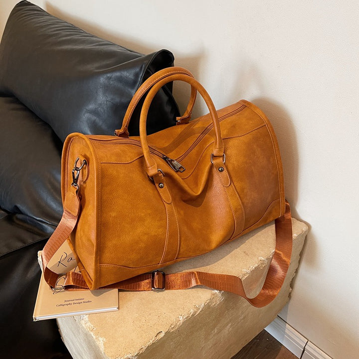 Luxurious Leather Travel Duffle Bag Kalsten