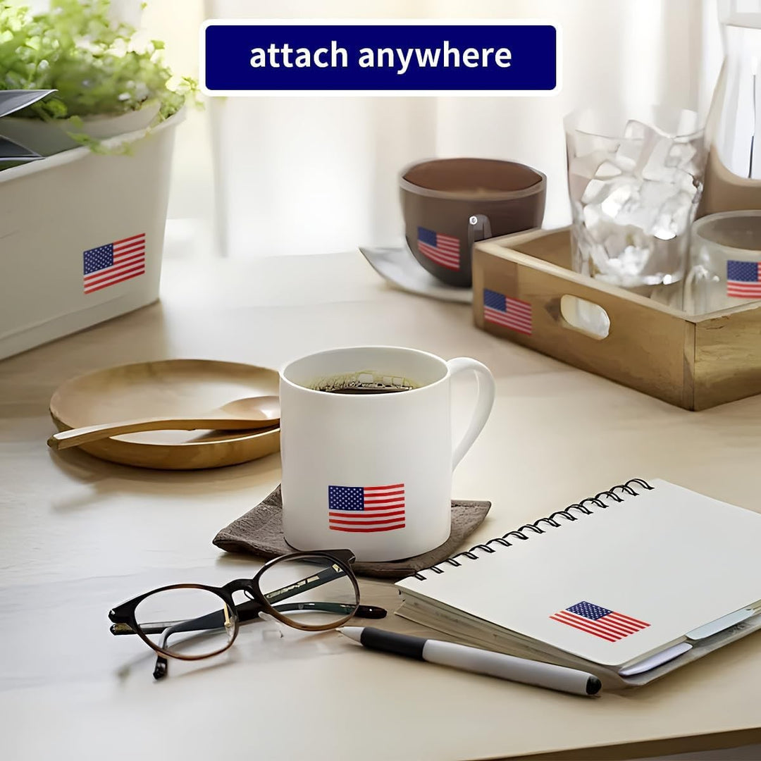 Independence Day adhesive USA flag sticker roll with glossy die-cut labels Kalsten