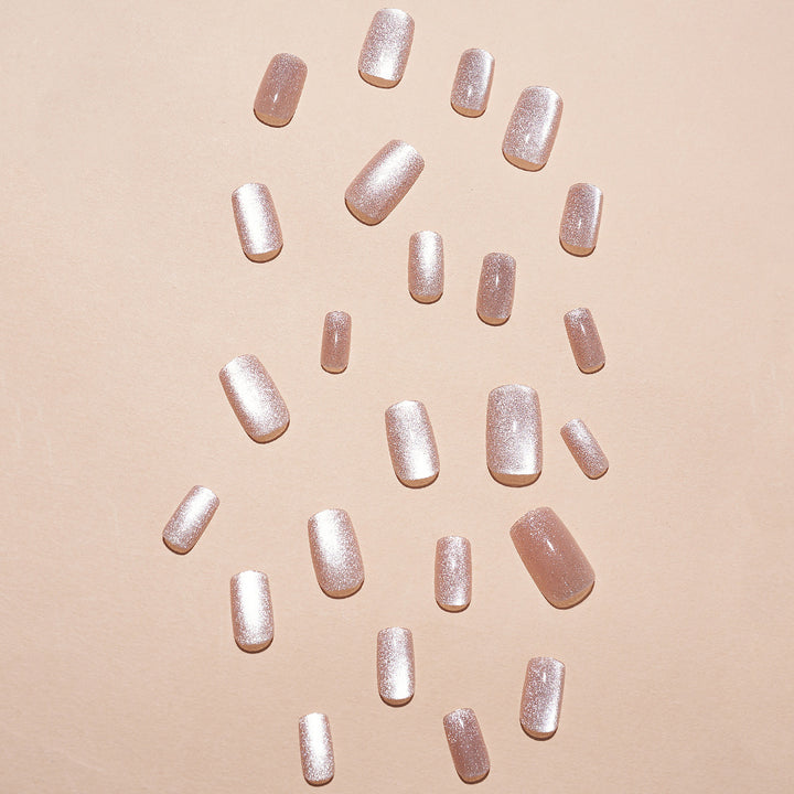 Glamorous artificial nail set with glitter and ombre effect Kalsten
