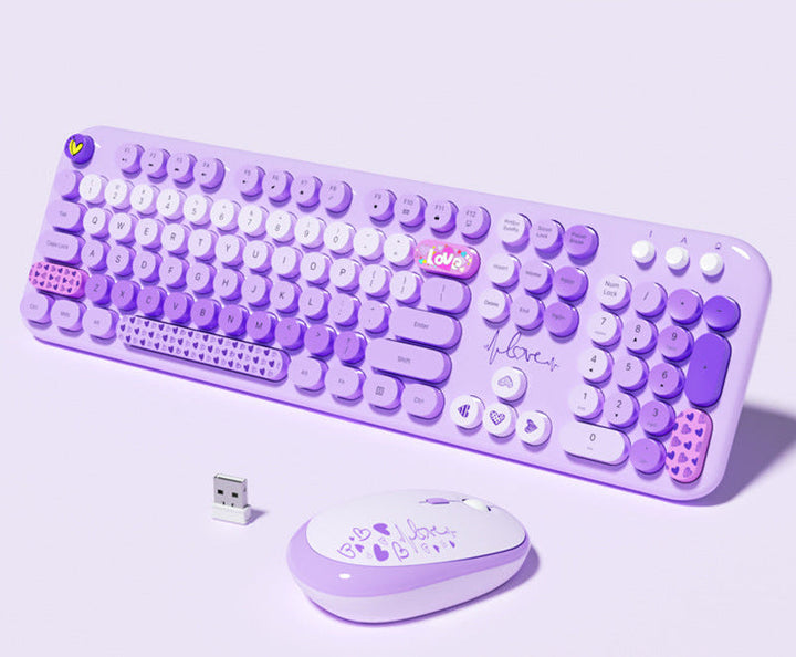 Cute-Themed Wireless Keyboard and Mouse Set Kalsten