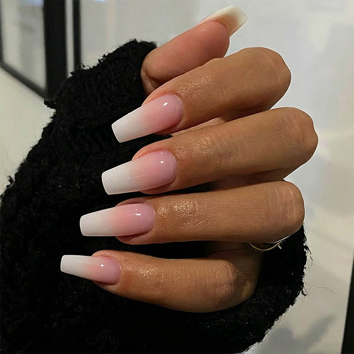 Elegant extension nails with ombre effect Kalsten