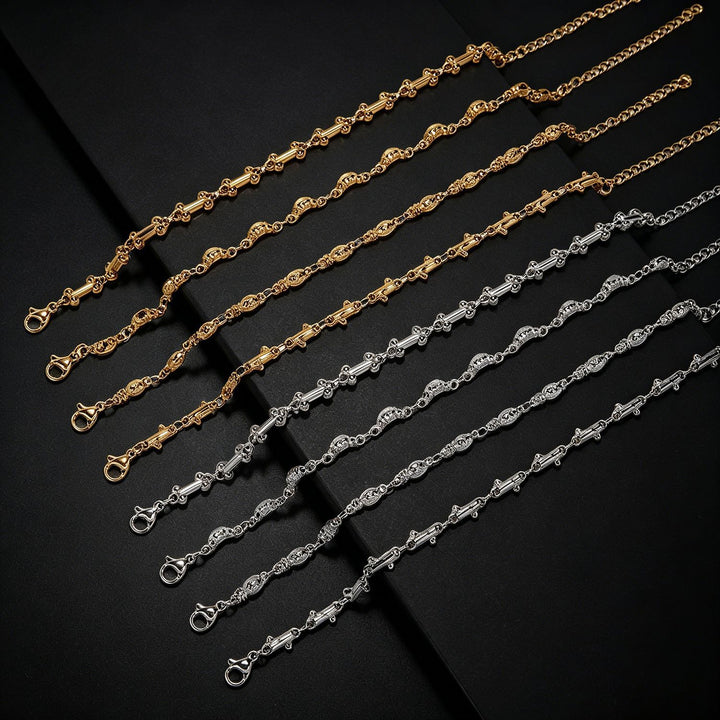 Intricate Textured Chain Bracelet Kalsten