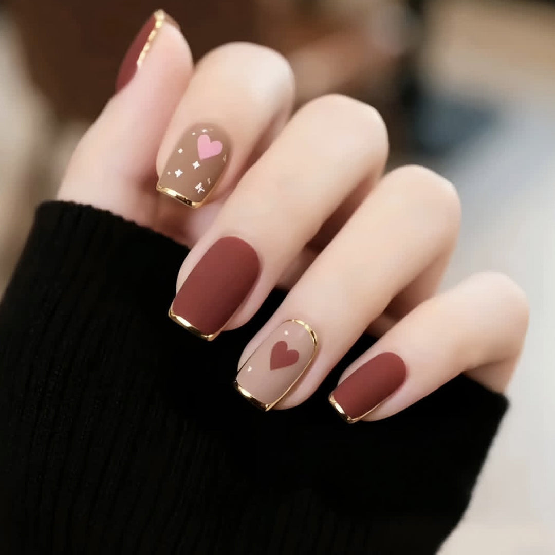Heart Pattern Nail Art Extensions Kalsten