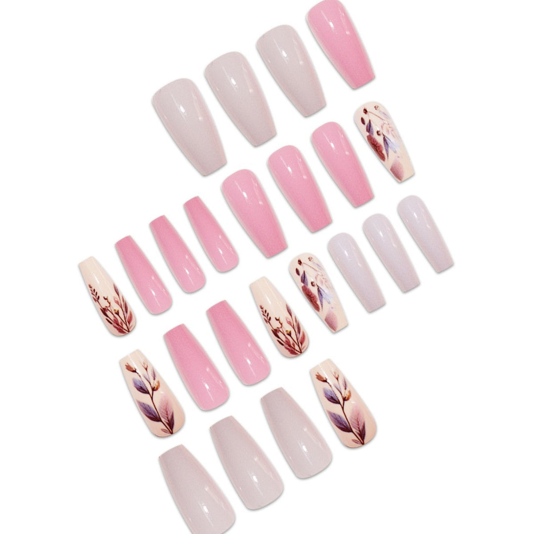 Botanical Floral Press-On Nail Art Kalsten