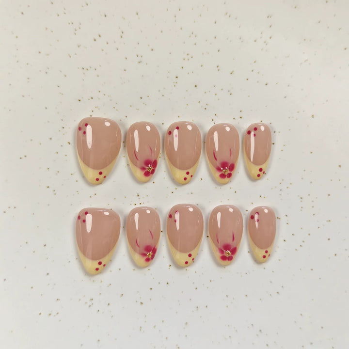 Artistic Floral Press-On Nails  1791773432
