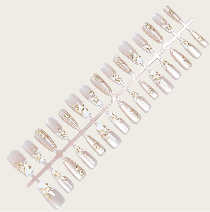 Floral Accented Press-On Nail Set Kalsten