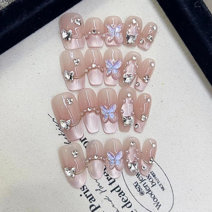 Decorative Butterfly-Inspired Press-On Nails Kalsten