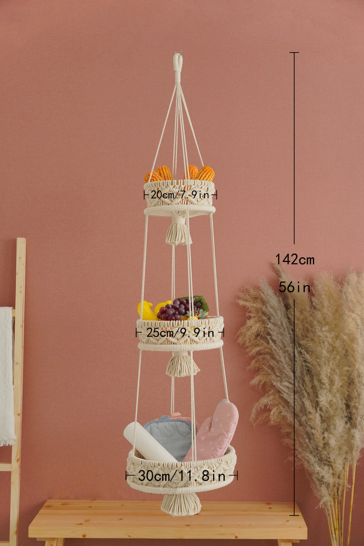Multi-Tiered Macrame Hanging Storage Kalsten