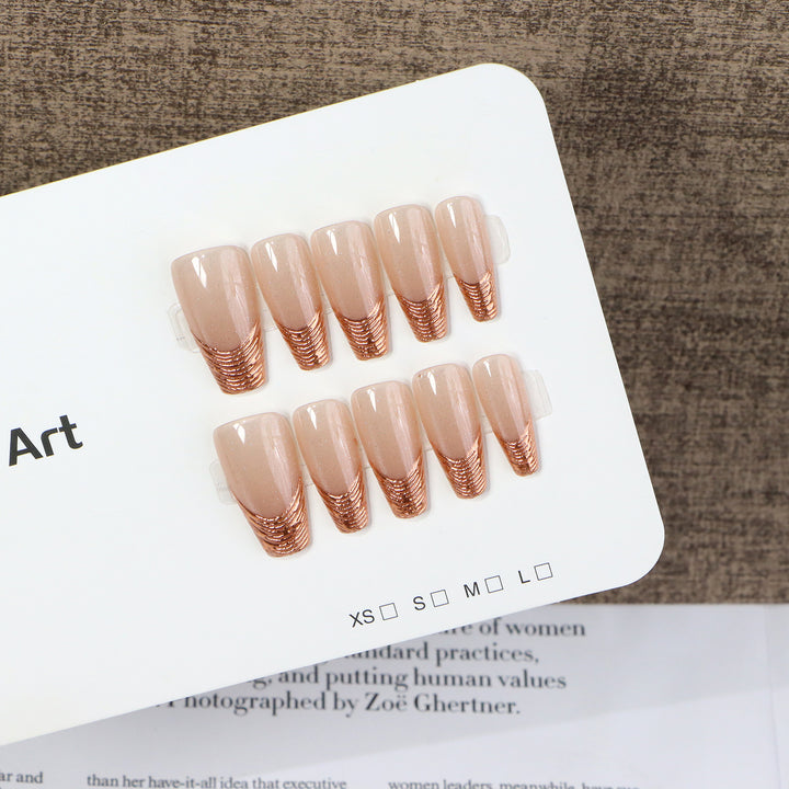 Glamorous French Tip Nail Art Kalsten