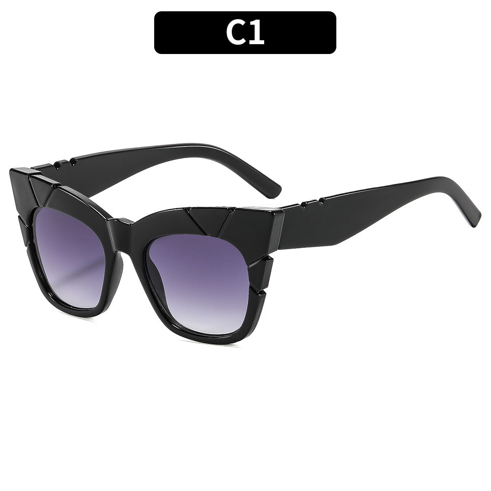 Artistic Geometric Shield Sunglasses