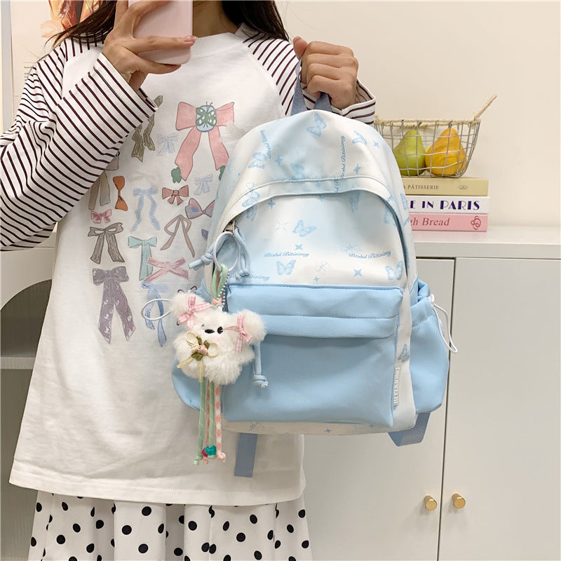 Butterfly Print Backpack Kalsten
