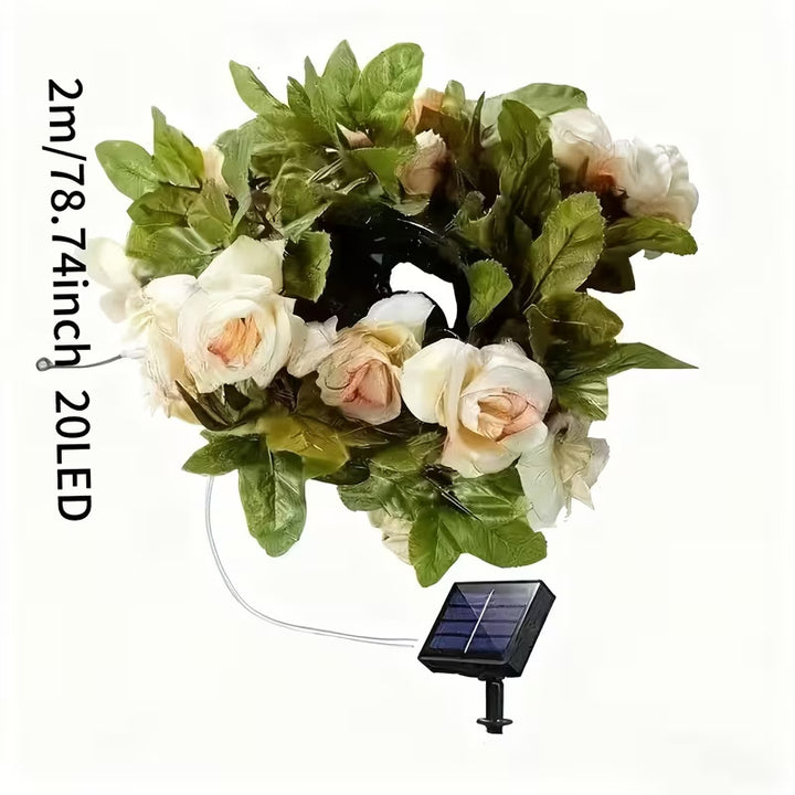 Romantic Rose Vine LED Garland With Micro Lights And Weatherproof Flexible Stem Kalsten