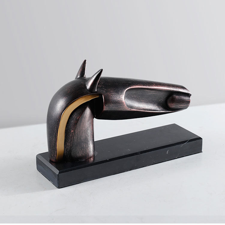 Abstract Horse Head Sculpture