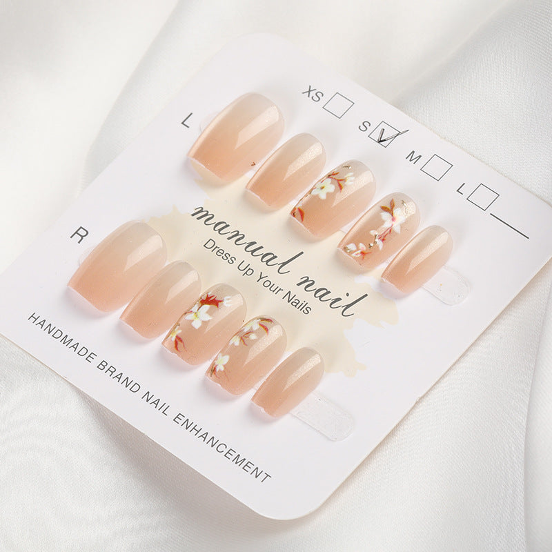 Artistic Floral Press-On Nail Design Set Kalsten