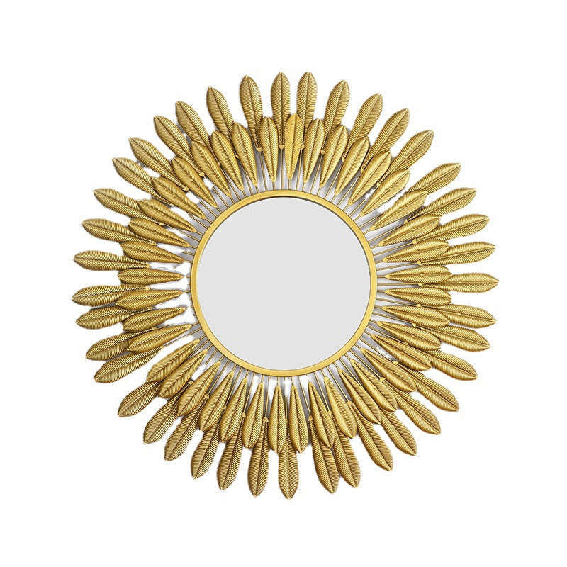 Ornamental Leaf-Designed Wall Mirror Kalsten