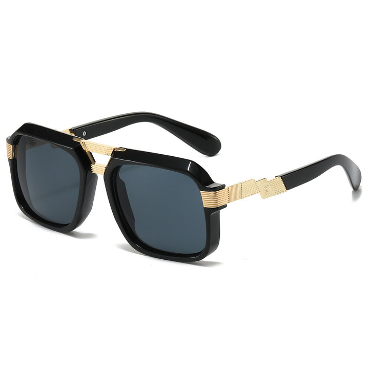Oversized Square Sunglasses with Metallic Detailing Kalsten