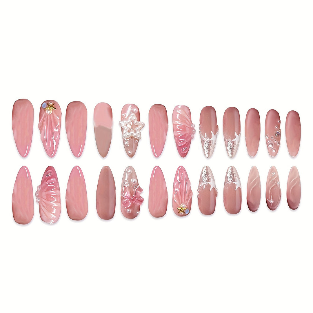 Nautical-Themed Press-On Nail Set Kalsten