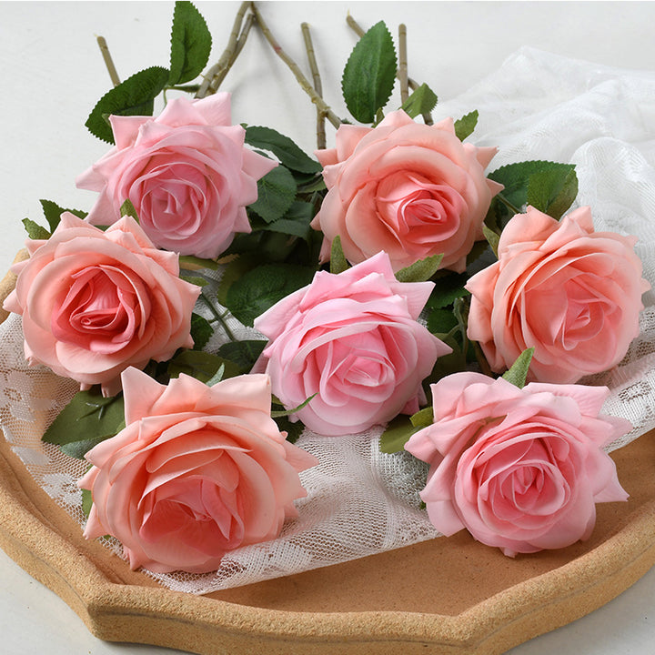 Realistic Silk Rose Decoration