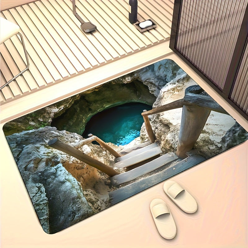 Artistic Dolphin Design Bath Mat Kalsten