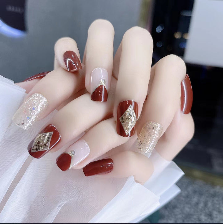 Decorative Glitter Press-On Nails Kalsten