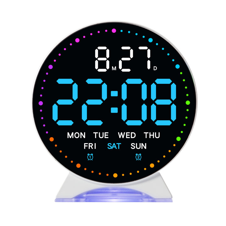 Digital alarm clock with large LED display and multifunctional display Kalsten