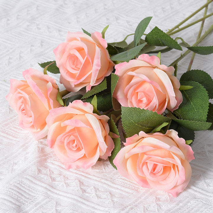 Realistic Silk Rose Decoration