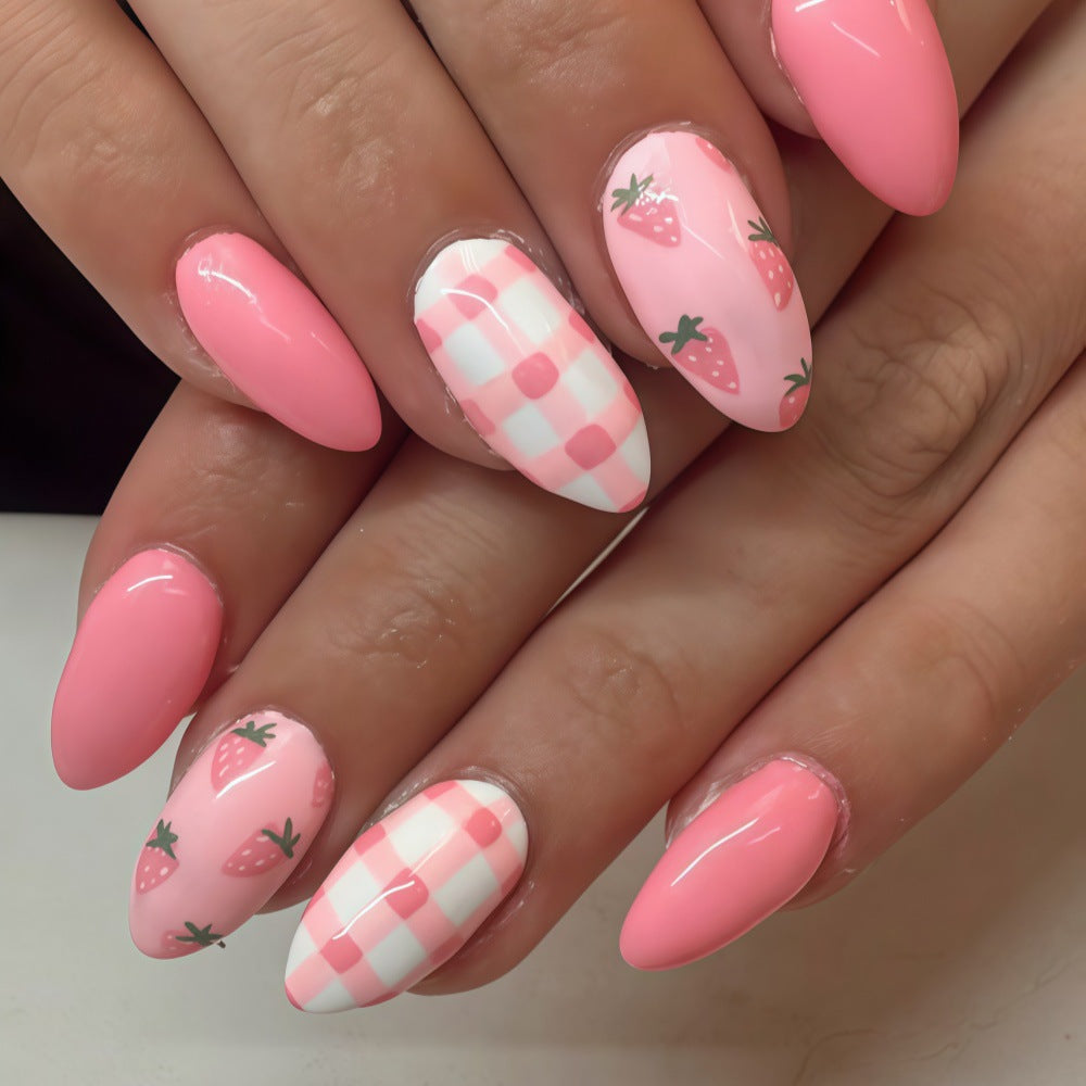Artificial Nails in Spring Strawberry Design Kalsten