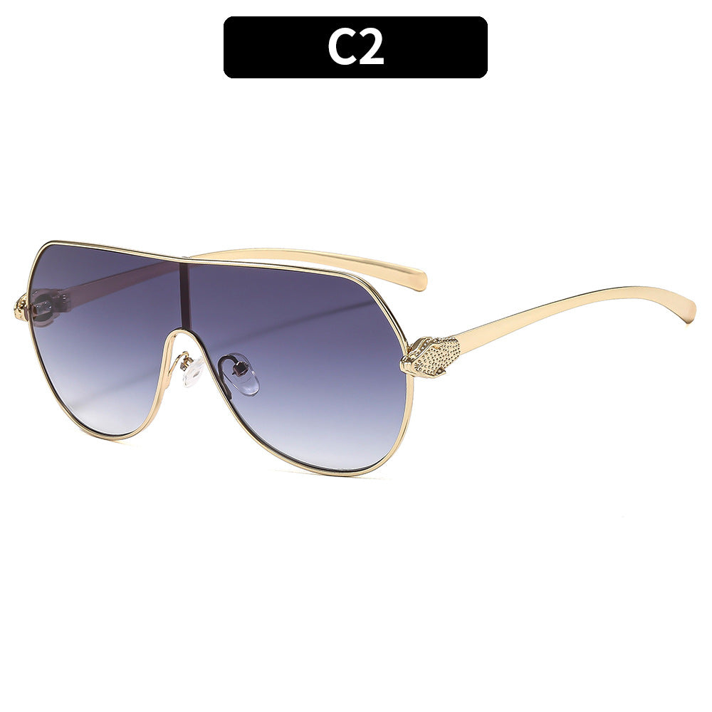 Elegant Look Stylish Oversized Shield Sunglasses