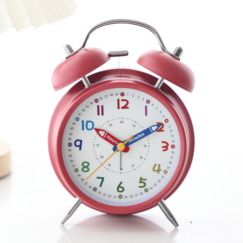 Learning clock with double bell mechanism Kalsten