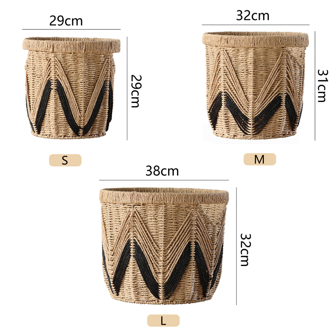 Decorative basket with graphic pattern Kalsten