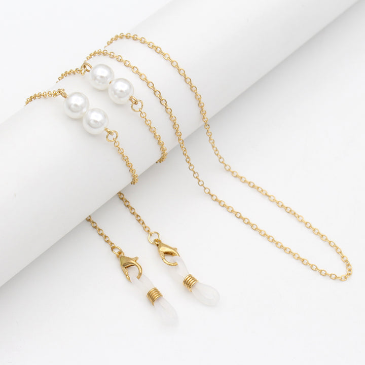 Elegant Pearl-Accented Eyewear Retainer Chain Kalsten