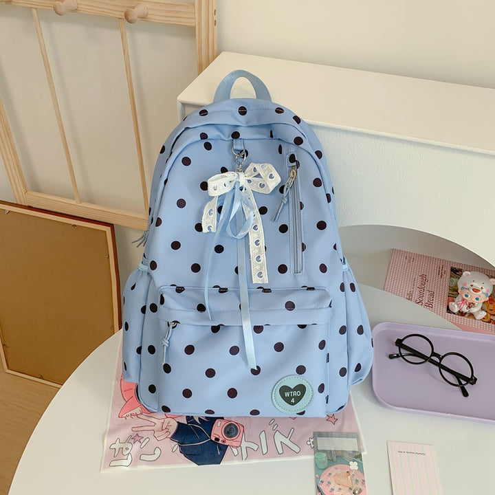 Polka Dot Patterned School Backpack