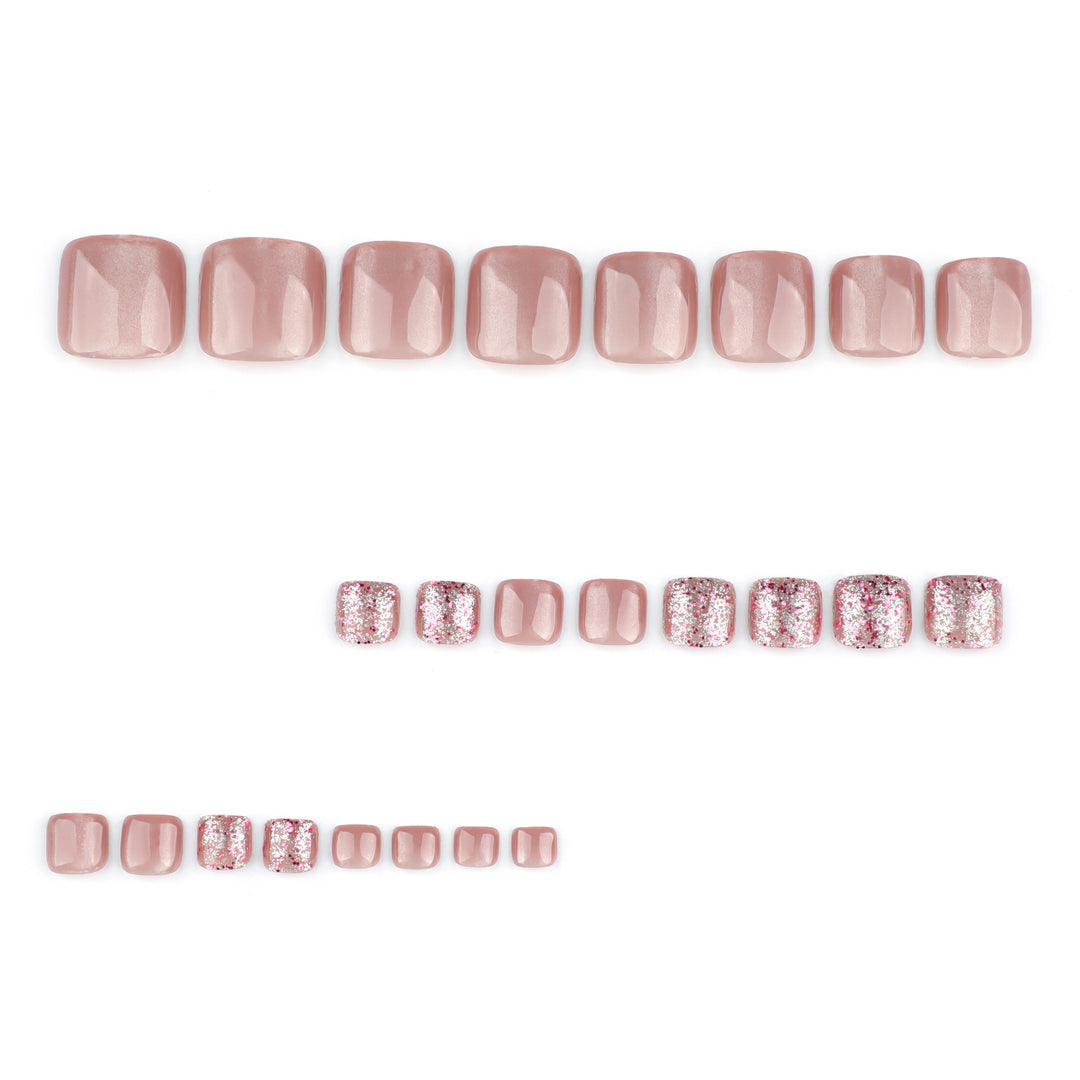 Artistic toenail design with glitter accents Kalsten