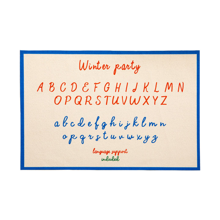 Children's Learning Placemat with Alphabet Print and Wipeable Surface Kalsten