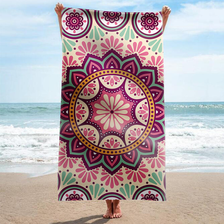 Beach towel with artistic mandala design Kalsten