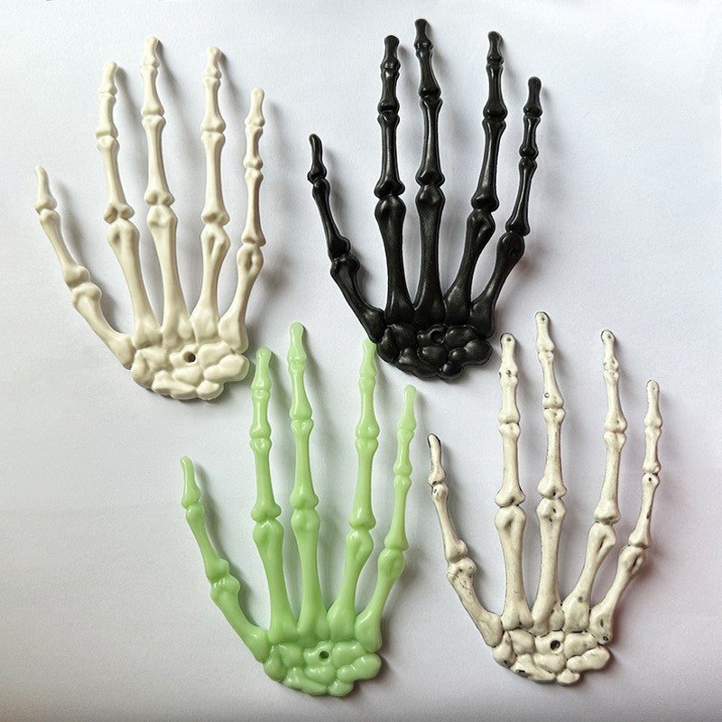 Movable skeleton hand earth spikes for Halloween garden decoration made of weatherproof plastic