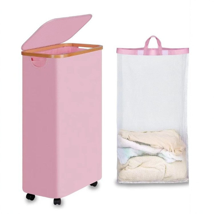 High-quality laundry basket with lid and handle Kalsten