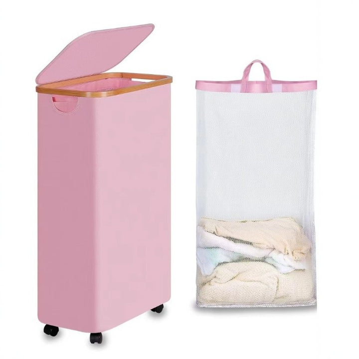 High-quality laundry basket with lid and handle Kalsten
