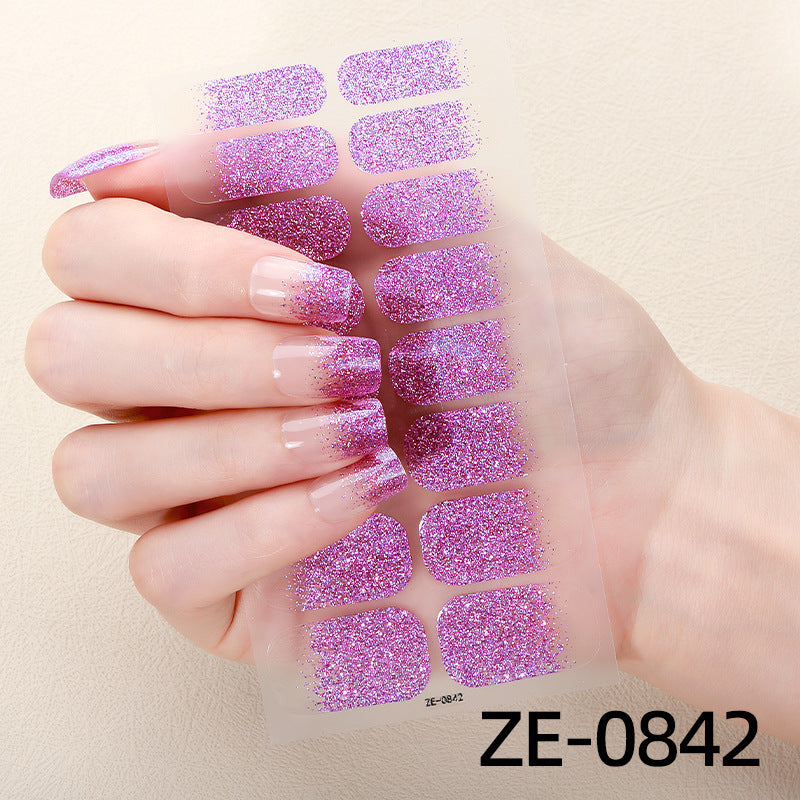 Shimmering Glitter Nail Strips