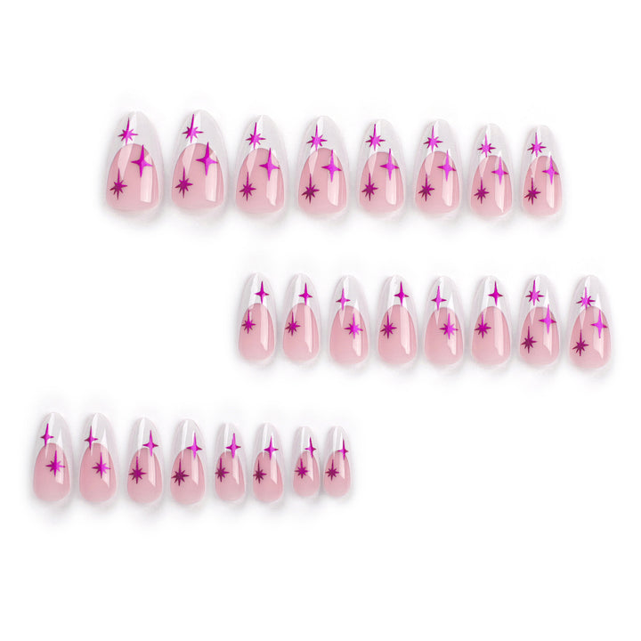 Artful stiletto nails with modern design and glitter details Kalsten