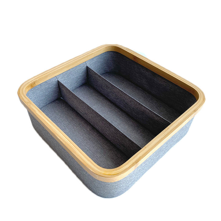 Multi-Sectional Bamboo Storage Tray Kalsten