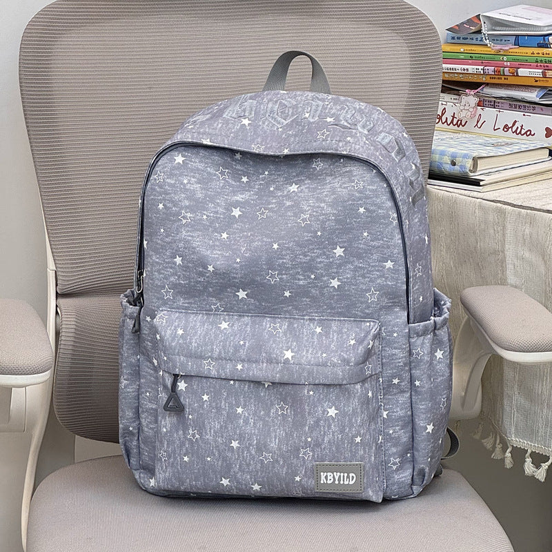 Star-Printed Casual Backpack Kalsten