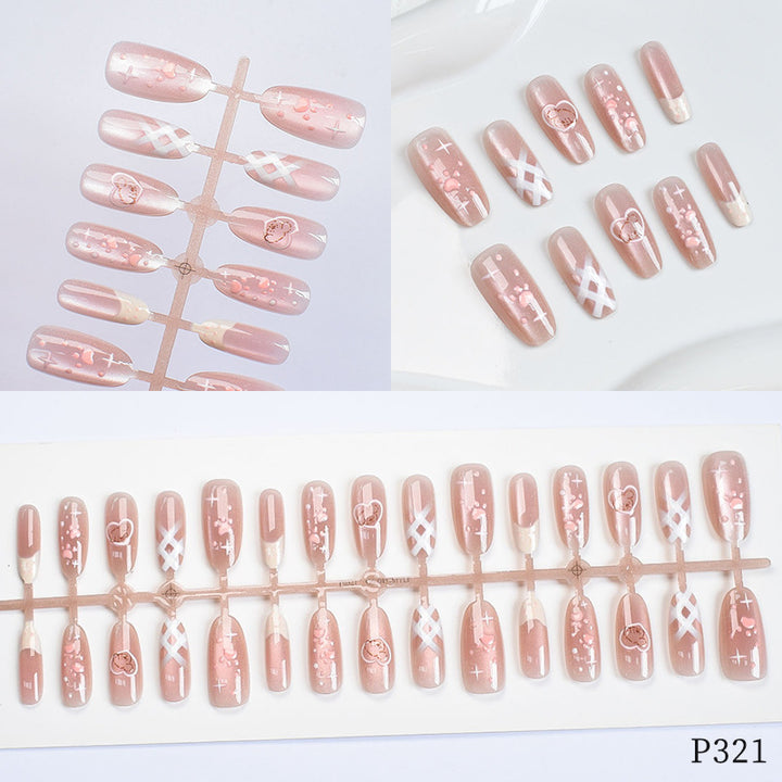 Artistic Decorative Press-On Nail Set Kalsten