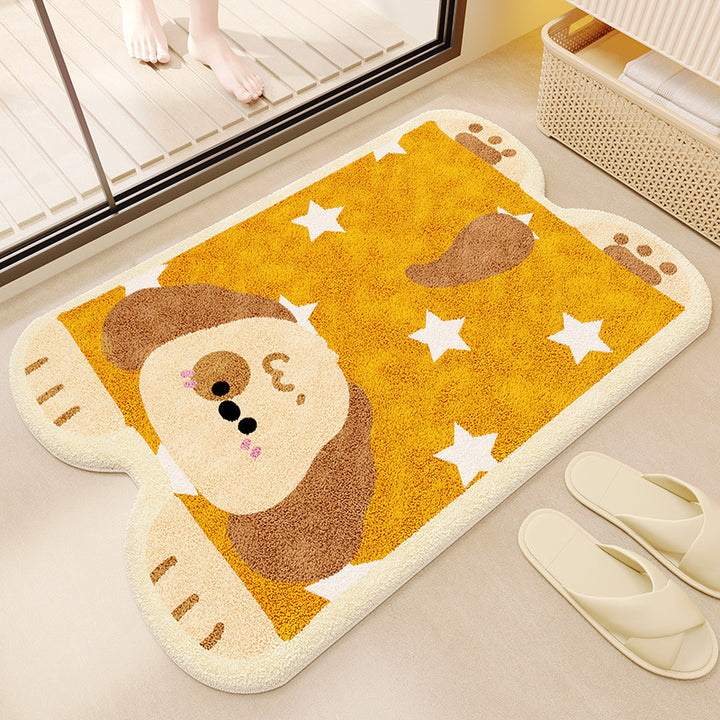 Cat-Themed Plush Bath Mat Kalsten