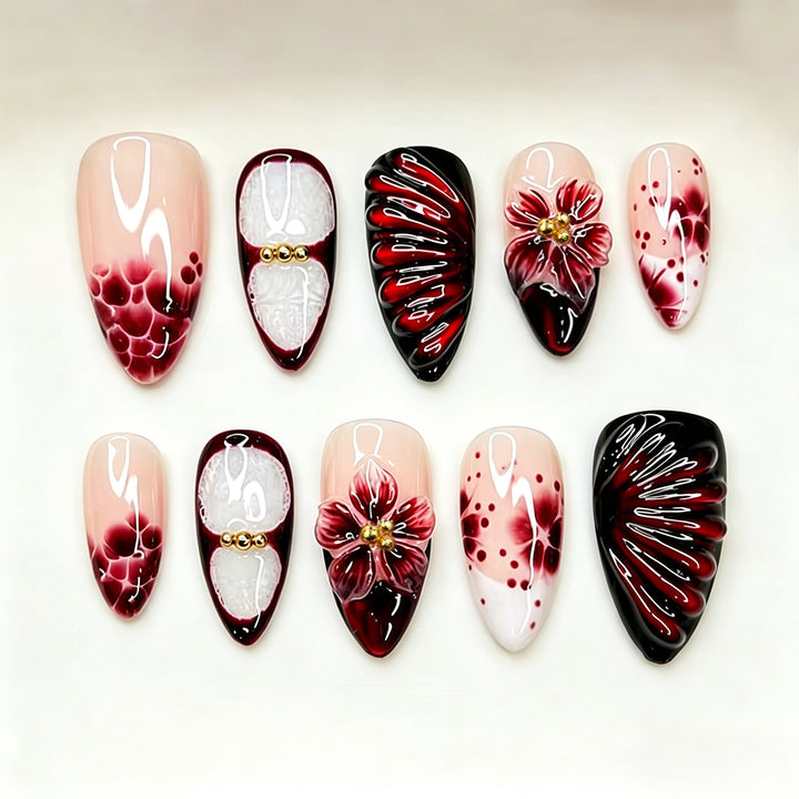 Artistic Floral Nail Art Set Kalsten