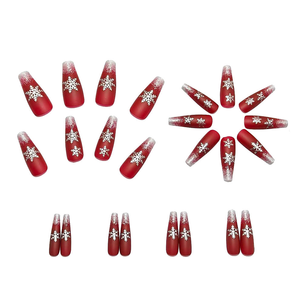 Artificial Nails in Festive Winter Design Kalsten