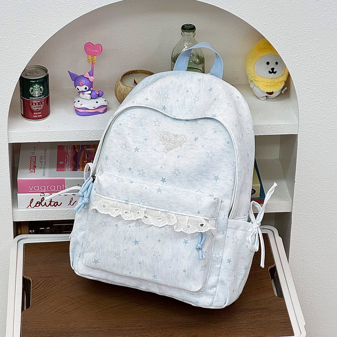 Cute Decorative Star-Embellished Backpack Kalsten