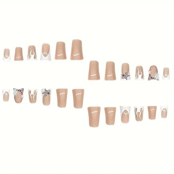 Artistic 3D Floral Press-On Nail Design Kalsten