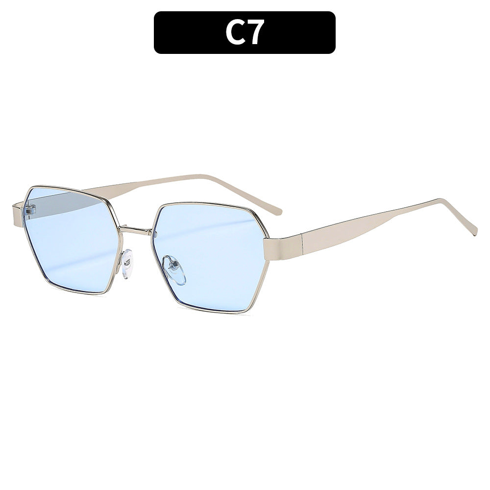 Elegant Hexagonal Frame Sunglasses